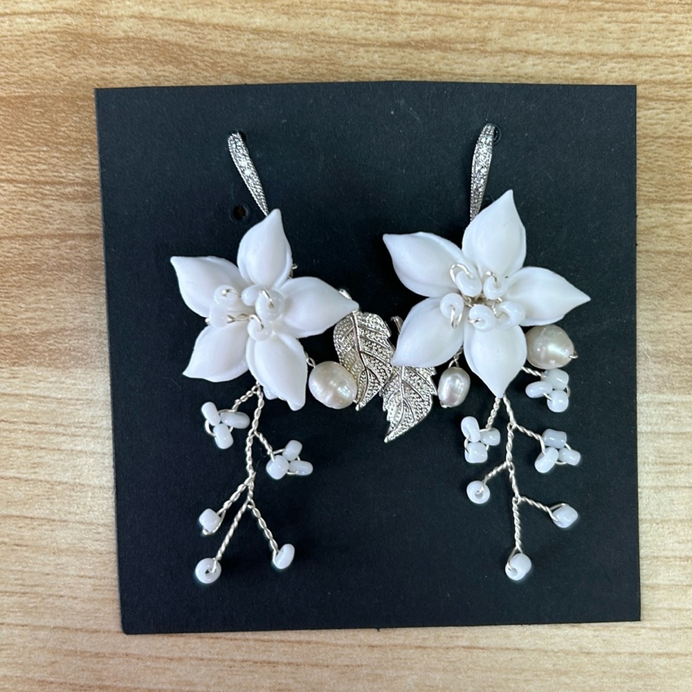 Resin beaded earrings